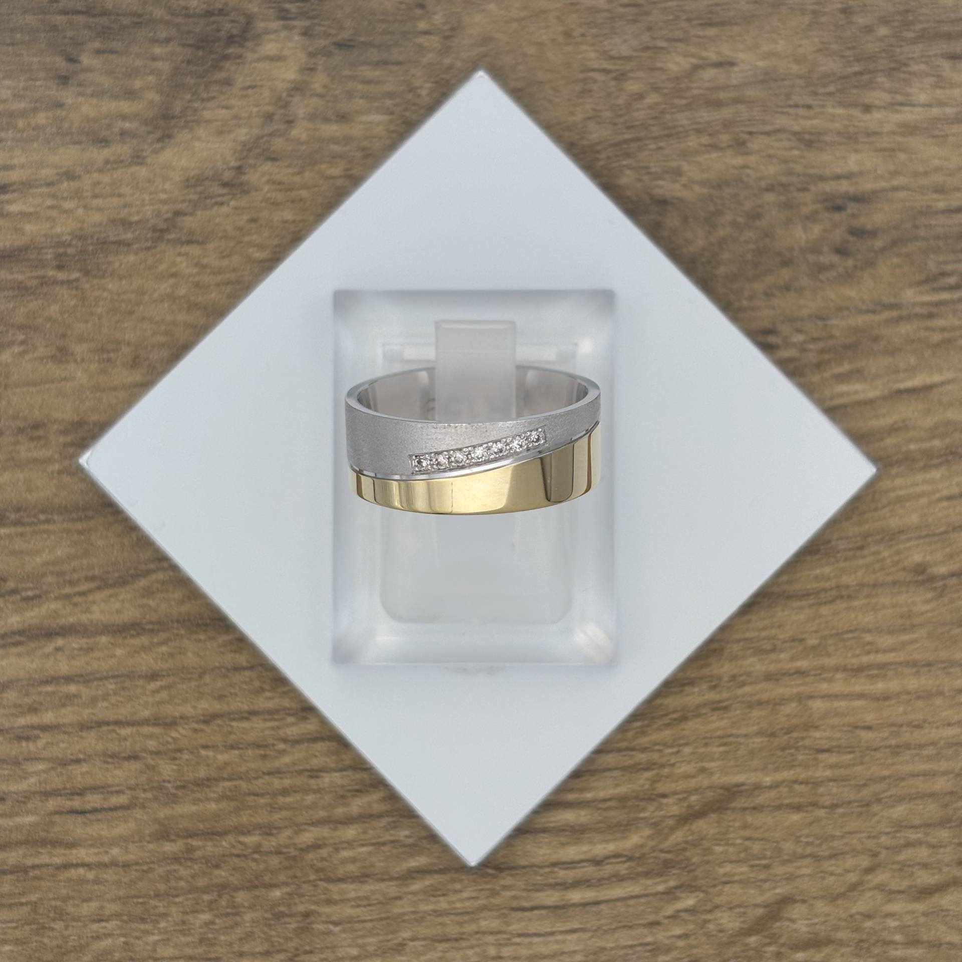 Bicolor arany karikagyűrű R159