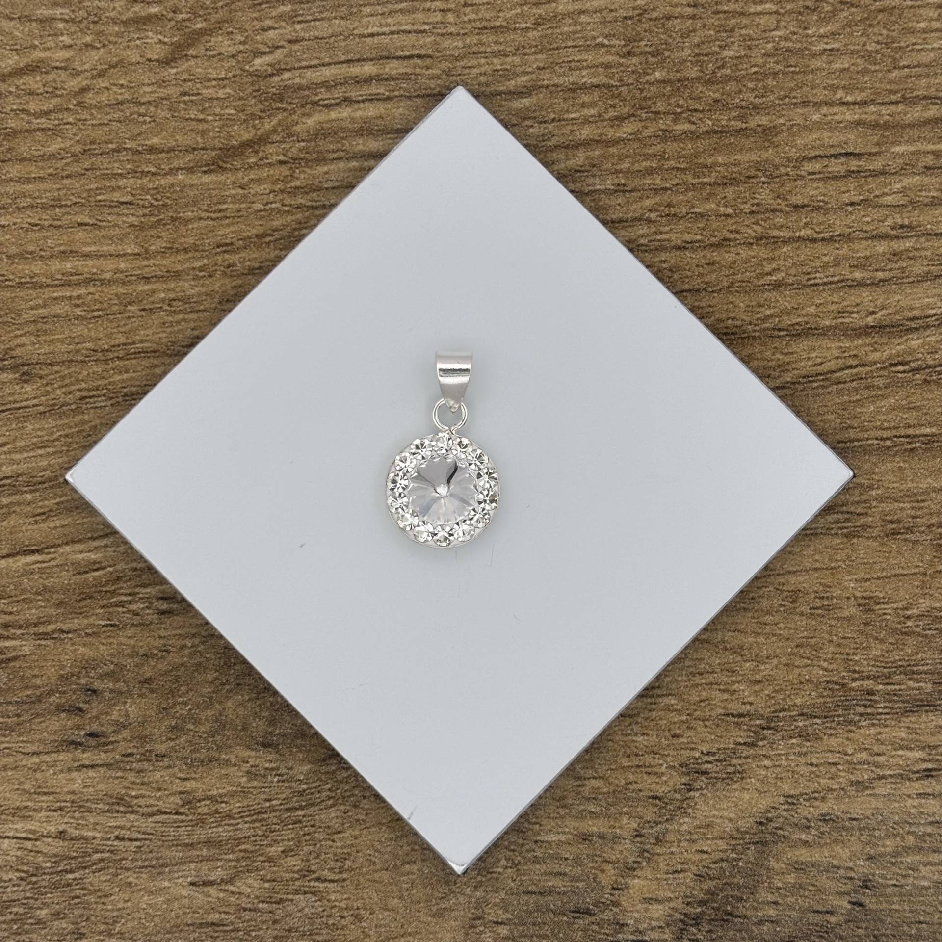 Swarovski köves beszúrós ezüst medál